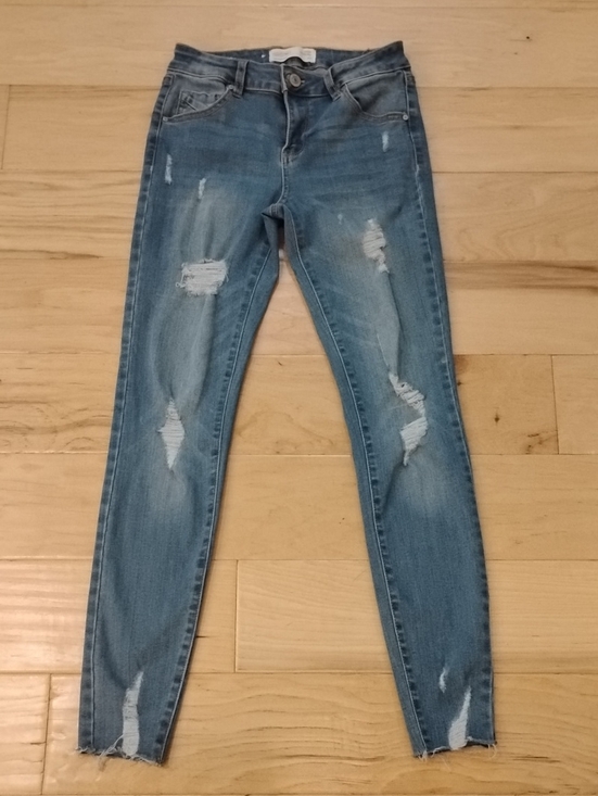 Ardene Denim - Ardene Light Blue Ripped Skinny Jeans
